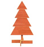 VidaXL Kerstdecoratie kerstboom 80 cm massief grenenhout wasbruin