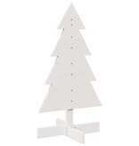 VidaXL Kerstdecoratie kerstboom 80 cm massief grenenhout wit