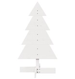 VidaXL Kerstdecoratie kerstboom 80 cm massief grenenhout wit