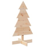 VidaXL Kerstdecoratie kerstboom 80 cm massief grenenhout
