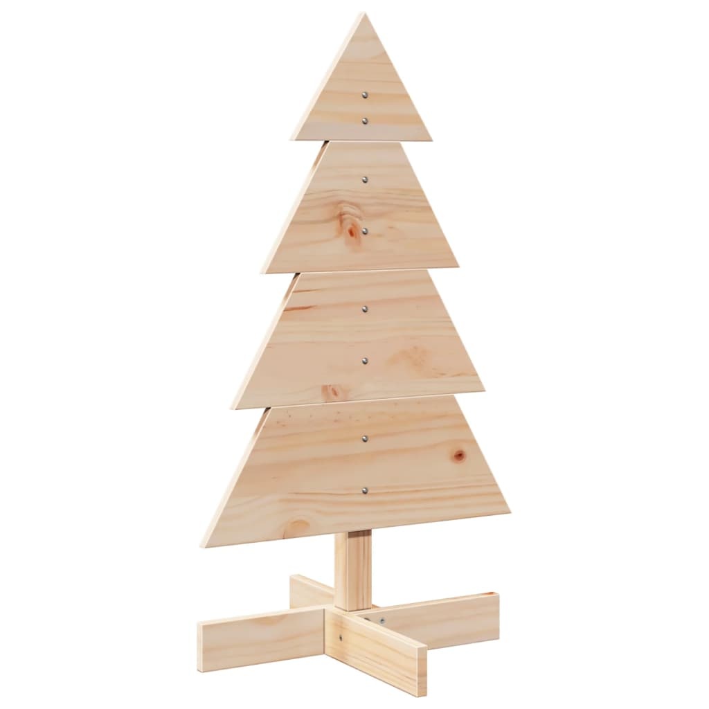 VidaXL Kerstdecoratie kerstboom 80 cm massief grenenhout