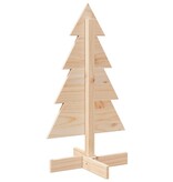 VidaXL Kerstdecoratie kerstboom 80 cm massief grenenhout