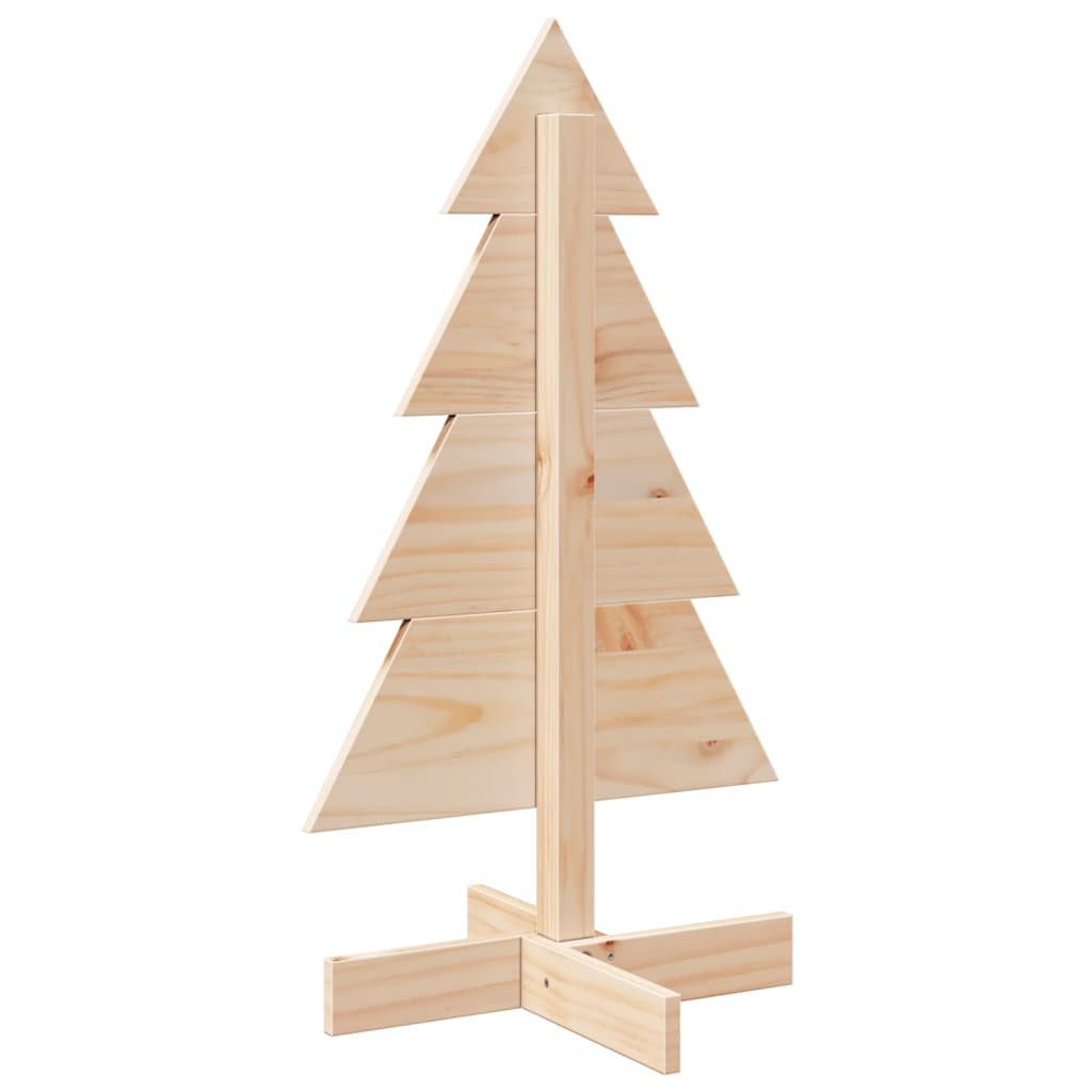 VidaXL Kerstdecoratie kerstboom 80 cm massief grenenhout