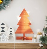 VidaXL Kerstdecoratie kerstboom 60 cm massief grenenhout wasbruin