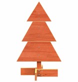 VidaXL Kerstdecoratie kerstboom 60 cm massief grenenhout wasbruin