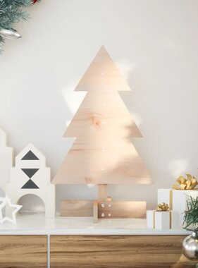 VidaXL Kerstdecoratie kerstboom 60 cm massief grenenhout