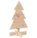 VidaXL Kerstdecoratie kerstboom 60 cm massief grenenhout