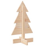 VidaXL Kerstdecoratie kerstboom 60 cm massief grenenhout
