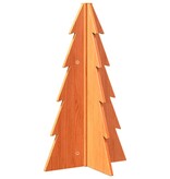 VidaXL Kerstdecoratie kerstboom 69,5 cm massief grenenhout wasbruin