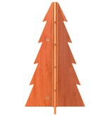VidaXL Kerstdecoratie kerstboom 69,5 cm massief grenenhout wasbruin