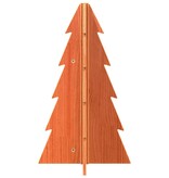 VidaXL Kerstdecoratie kerstboom 69,5 cm massief grenenhout wasbruin