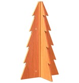 VidaXL Kerstdecoratie kerstboom 69,5 cm massief grenenhout wasbruin