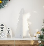 VidaXL Kerstdecoratie kerstboom 69,5 cm massief grenenhout wit