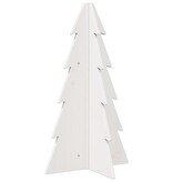 VidaXL Kerstdecoratie kerstboom 69,5 cm massief grenenhout wit