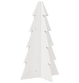 VidaXL Kerstdecoratie kerstboom 69,5 cm massief grenenhout wit
