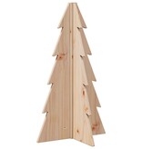 VidaXL Kerstdecoratie kerstboom 69,5 cm massief grenenhout