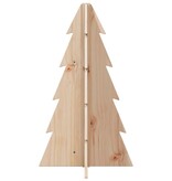 VidaXL Kerstdecoratie kerstboom 69,5 cm massief grenenhout