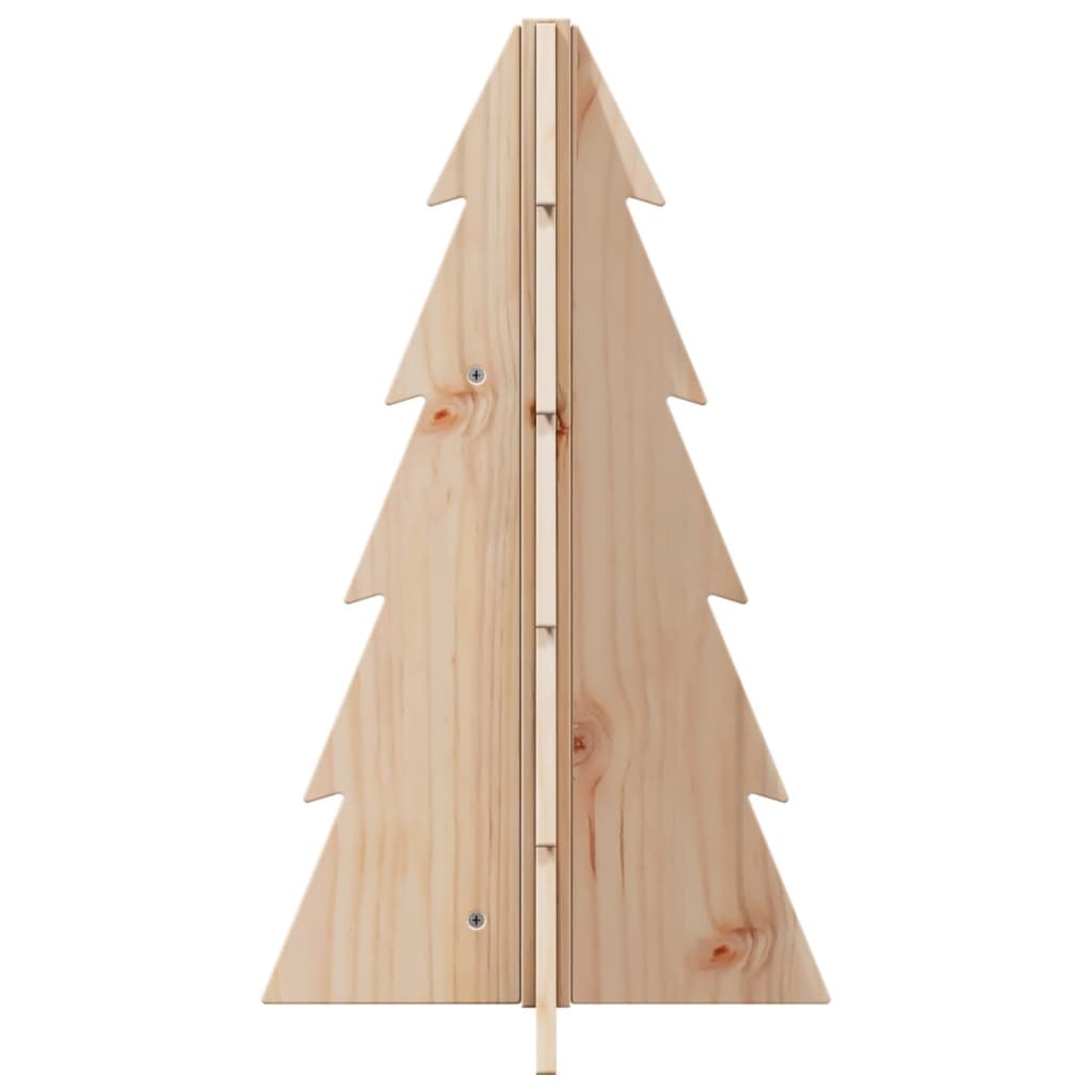 VidaXL Kerstdecoratie kerstboom 69,5 cm massief grenenhout