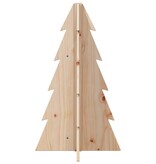 VidaXL Kerstdecoratie kerstboom 69,5 cm massief grenenhout