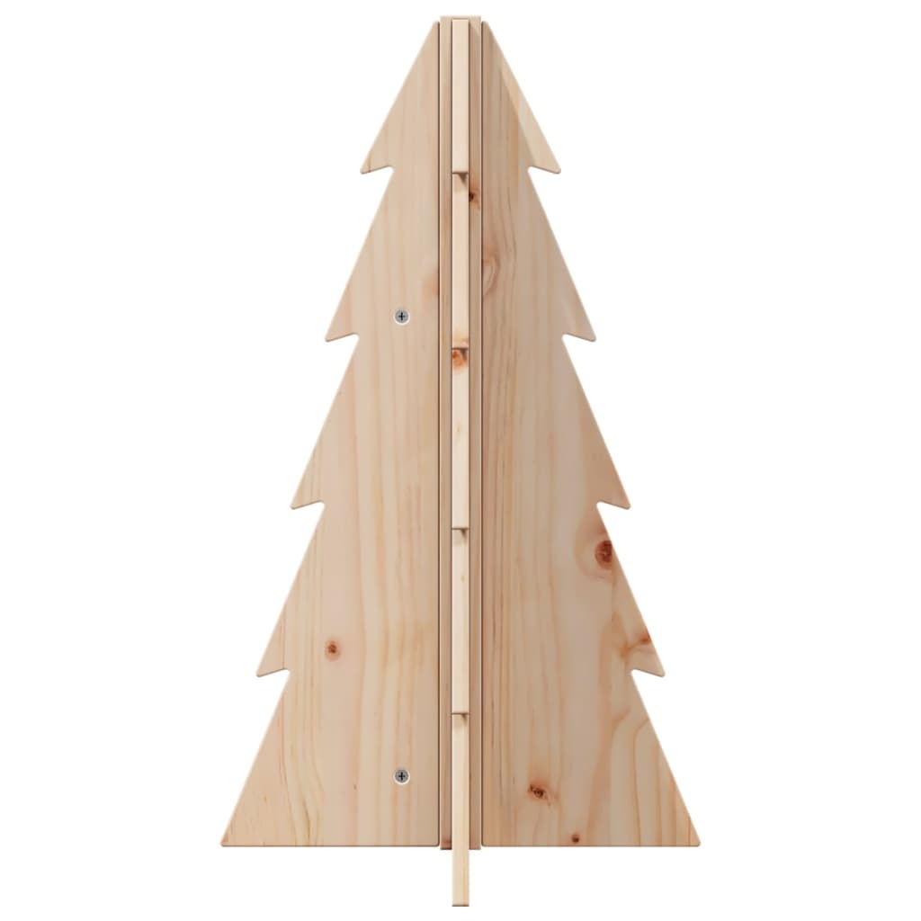 VidaXL Kerstdecoratie kerstboom 69,5 cm massief grenenhout