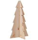 VidaXL Kerstdecoratie kerstboom 69,5 cm massief grenenhout