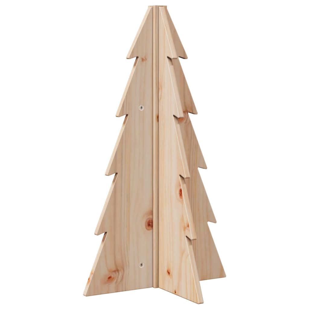VidaXL Kerstdecoratie kerstboom 69,5 cm massief grenenhout