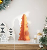 VidaXL Kerstdecoratie kerstboom 49 cm massief grenenhout wasbruin