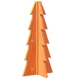 VidaXL Kerstdecoratie kerstboom 49 cm massief grenenhout wasbruin