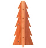 VidaXL Kerstdecoratie kerstboom 49 cm massief grenenhout wasbruin