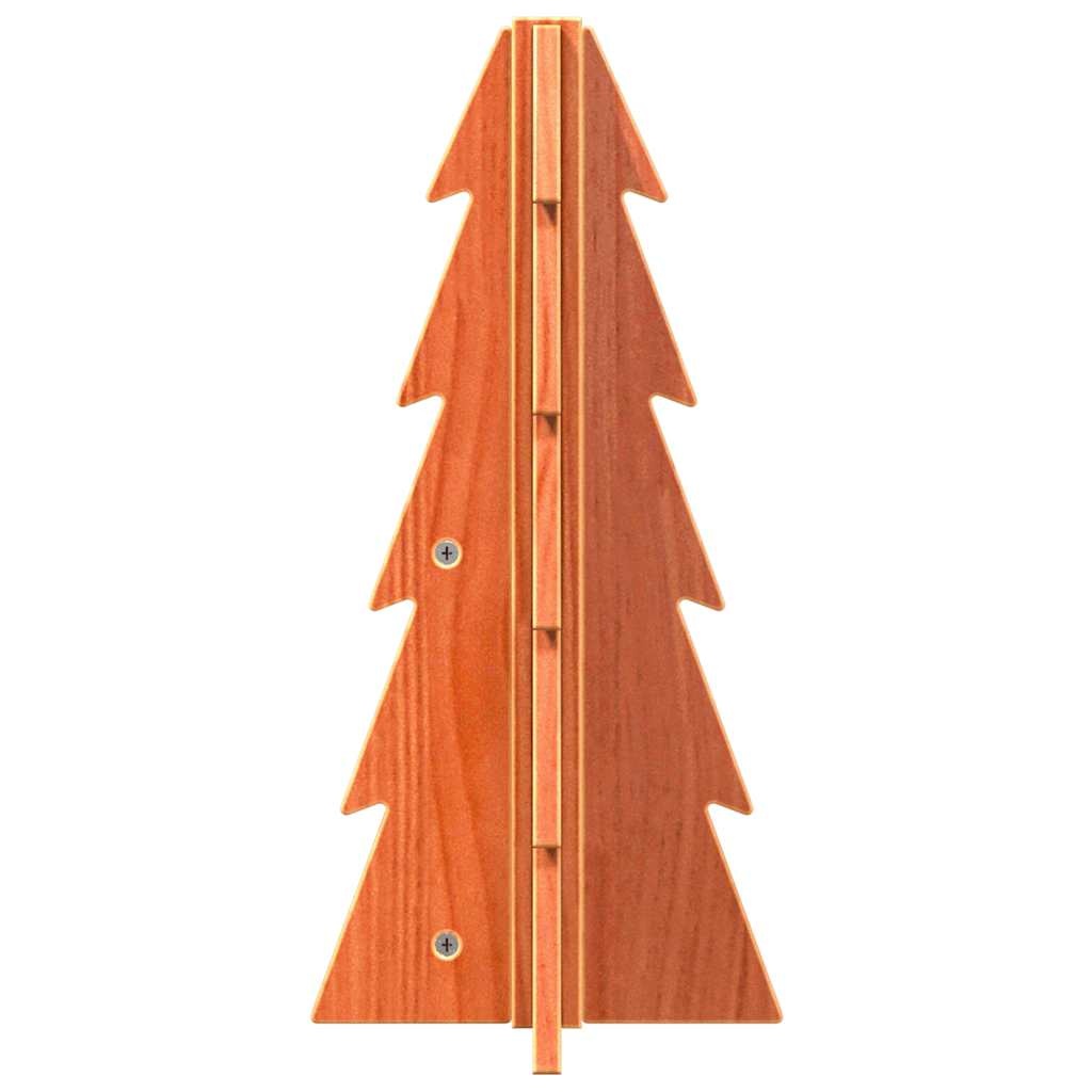 VidaXL Kerstdecoratie kerstboom 49 cm massief grenenhout wasbruin