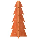 VidaXL Kerstdecoratie kerstboom 49 cm massief grenenhout wasbruin