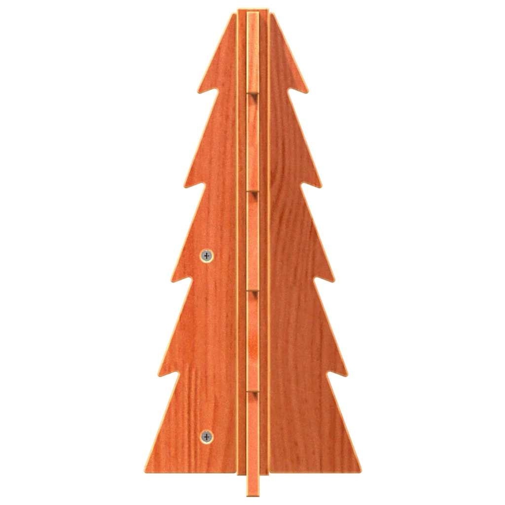 VidaXL Kerstdecoratie kerstboom 49 cm massief grenenhout wasbruin