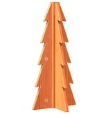 VidaXL Kerstdecoratie kerstboom 49 cm massief grenenhout wasbruin
