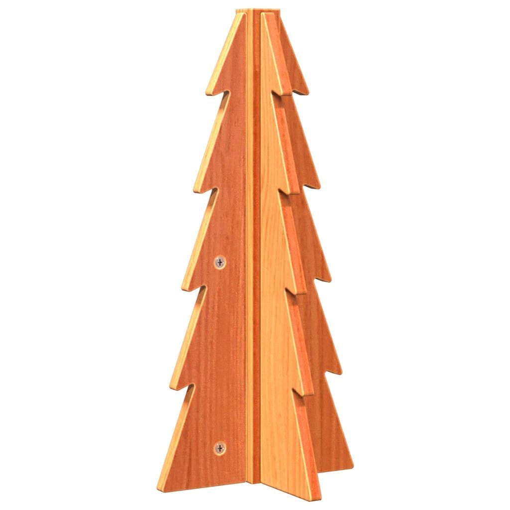 VidaXL Kerstdecoratie kerstboom 49 cm massief grenenhout wasbruin