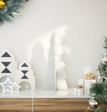 VidaXL Kerstdecoratie kerstboom 49 cm massief grenenhout wit