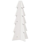 VidaXL Kerstdecoratie kerstboom 49 cm massief grenenhout wit