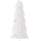 VidaXL Kerstdecoratie kerstboom 49 cm massief grenenhout wit