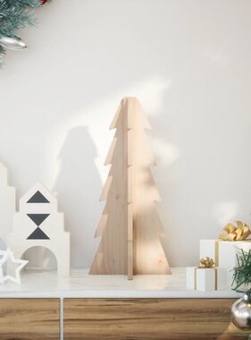 VidaXL Kerstdecoratie kerstboom 49 cm massief grenenhout