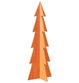 VidaXL Kerstdecoratie kerstboom 112 cm massief grenenhout wasbruin