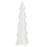 VidaXL Kerstdecoratie kerstboom 112 cm massief grenenhout wit