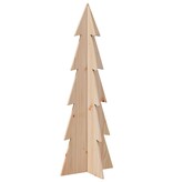 VidaXL Kerstdecoratie kerstboom 112 cm massief grenenhout