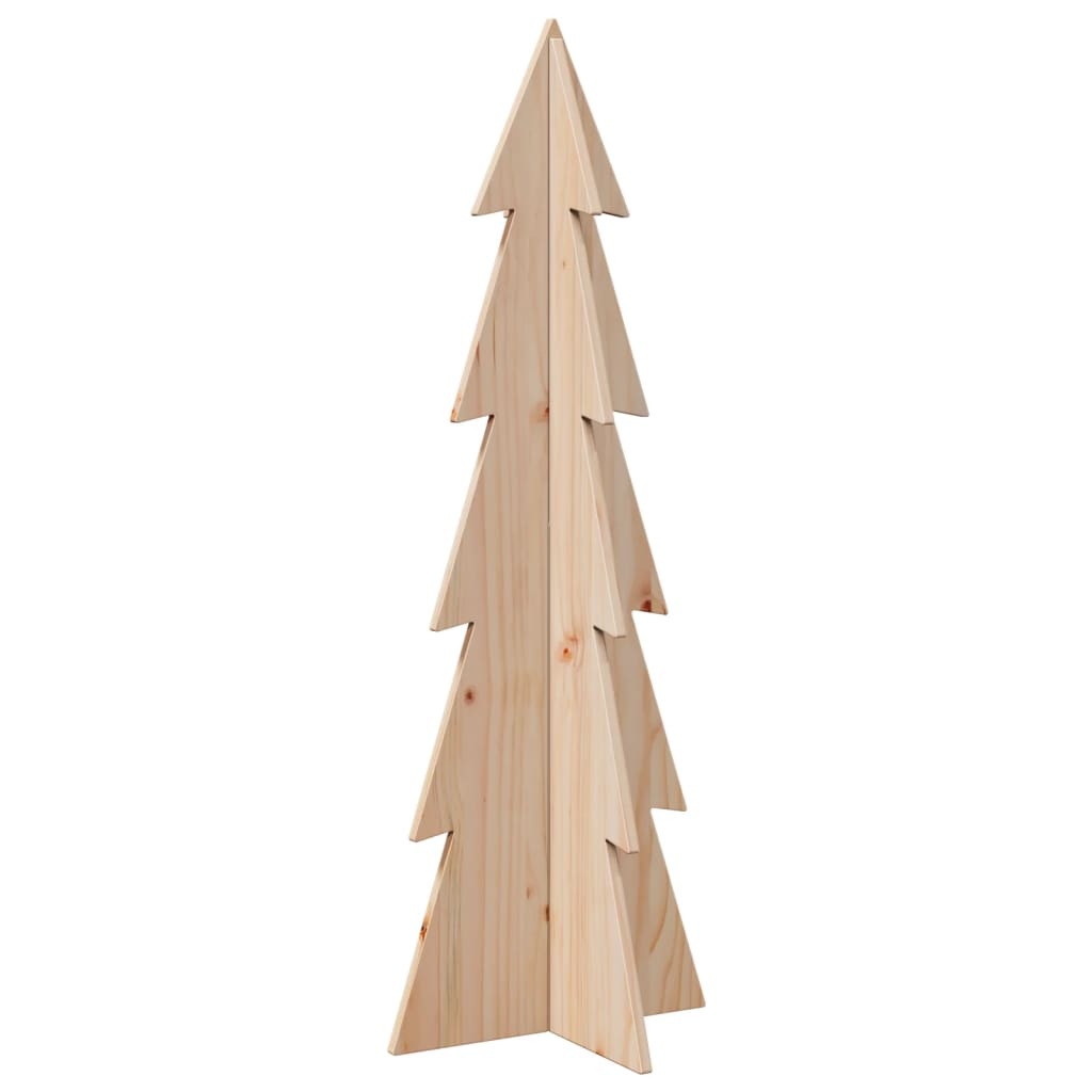 VidaXL Kerstdecoratie kerstboom 112 cm massief grenenhout