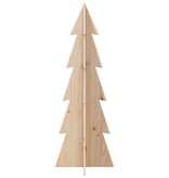 VidaXL Kerstdecoratie kerstboom 112 cm massief grenenhout