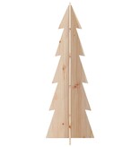 VidaXL Kerstdecoratie kerstboom 112 cm massief grenenhout