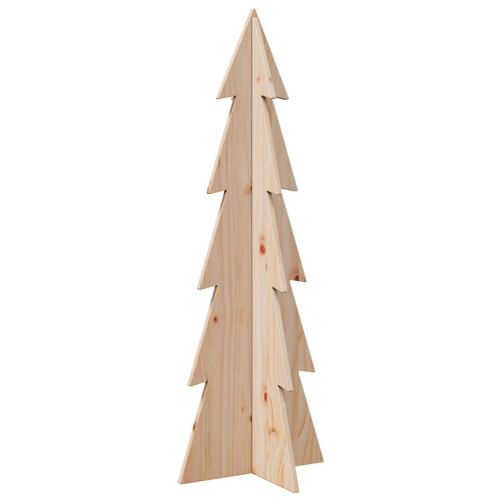 VidaXL Kerstdecoratie kerstboom 112 cm massief grenenhout