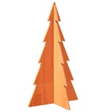 VidaXL Kerstdecoratie kerstboom 80 cm massief grenenhout wasbruin