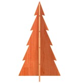 VidaXL Kerstdecoratie kerstboom 80 cm massief grenenhout wasbruin