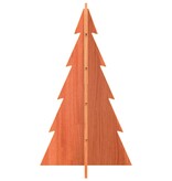 VidaXL Kerstdecoratie kerstboom 80 cm massief grenenhout wasbruin