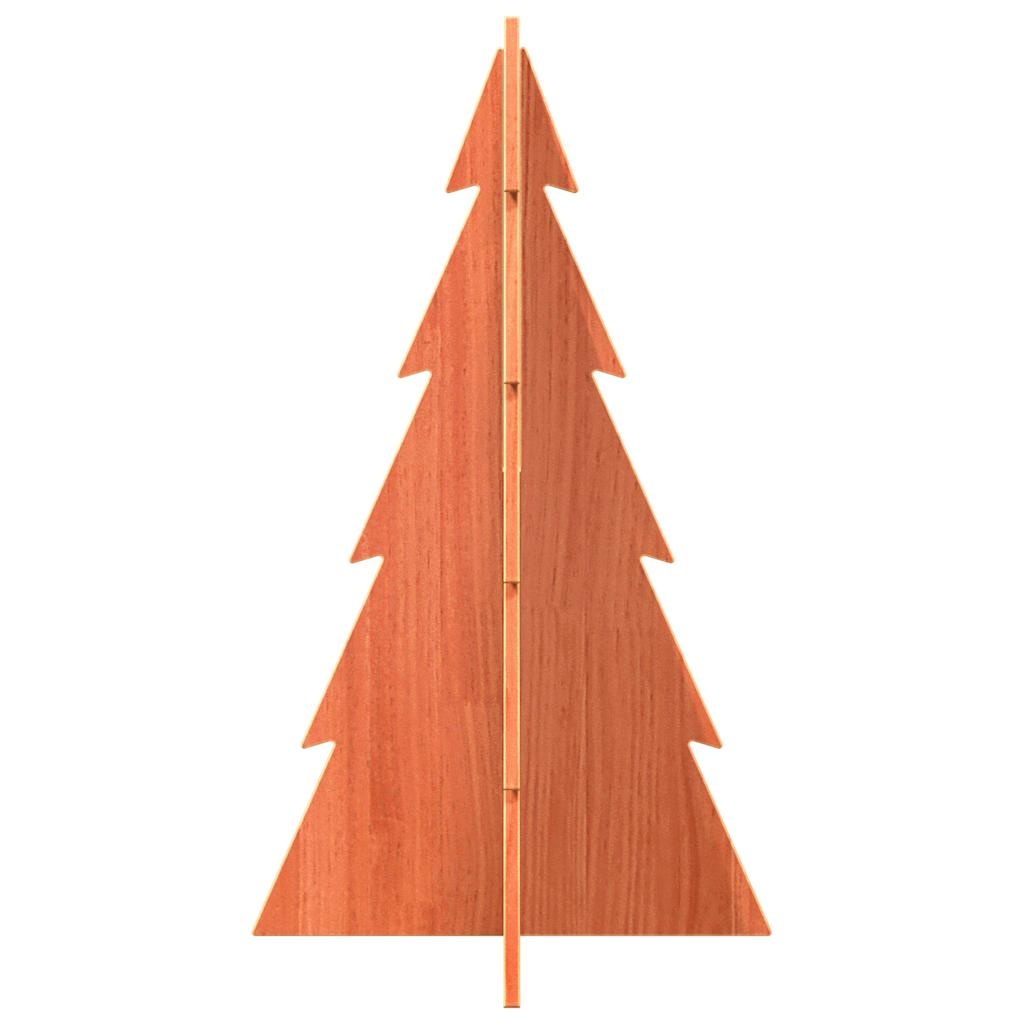 VidaXL Kerstdecoratie kerstboom 80 cm massief grenenhout wasbruin