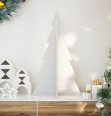 VidaXL Kerstdecoratie kerstboom 80 cm massief grenenhout wit